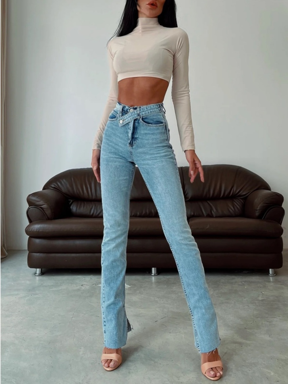 Cross button PIRAL jeans